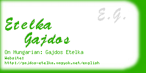 etelka gajdos business card